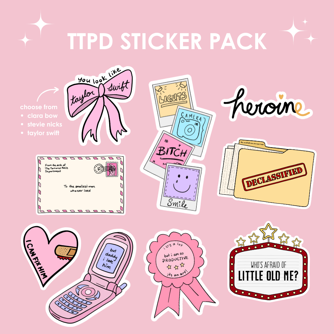 The Tortured Poets Department Full Sticker Pack