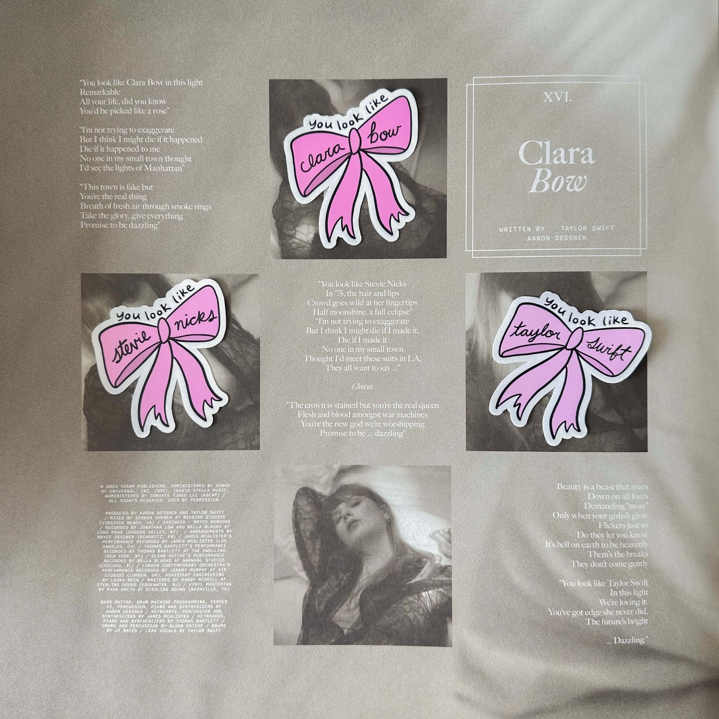 Clara Bow / Steve Nicks / Taylor Swift Waterproof Sticker