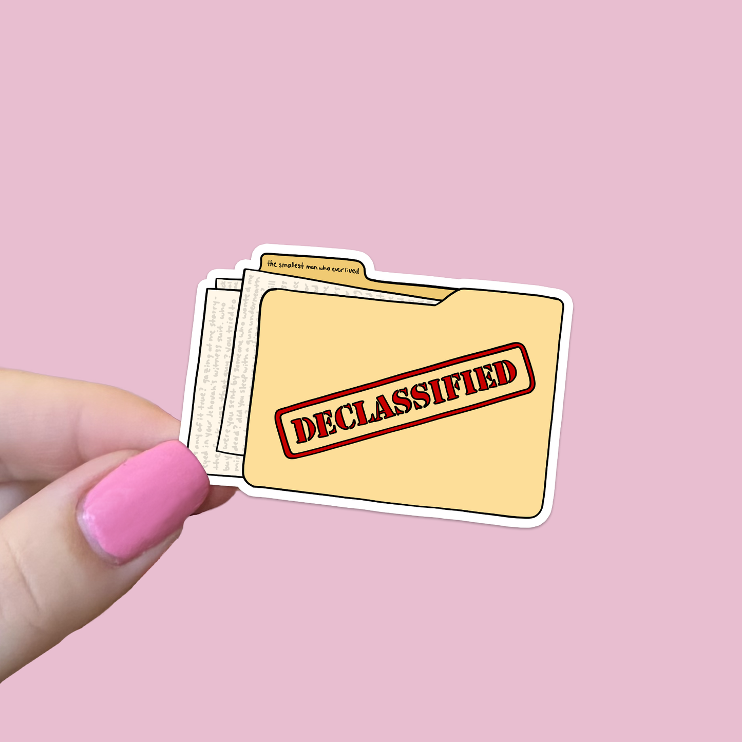 Declassified Waterproof Sticker