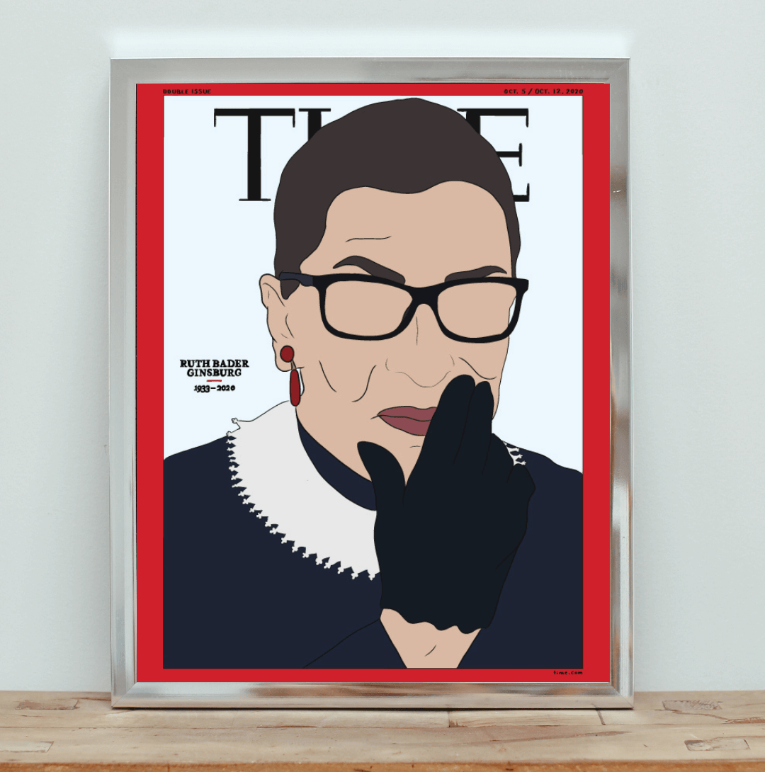 Ruth Bader Ginsburg digital drawing Art