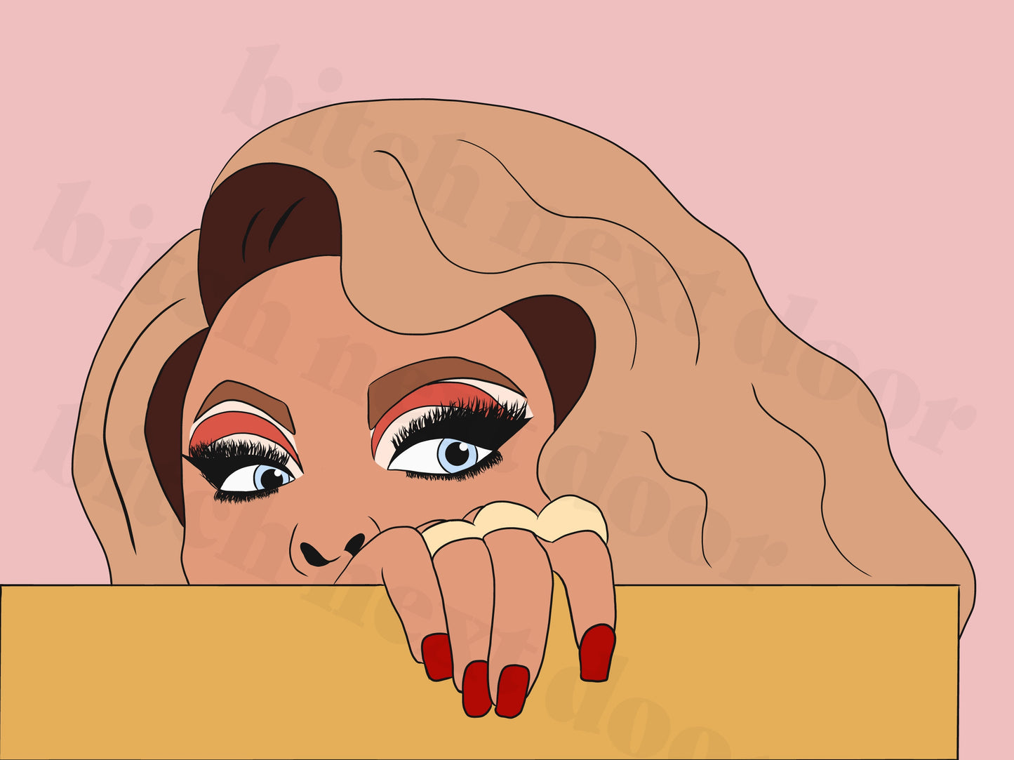 Ru Pauls Drag Race Miss Vanjie Art Print. Digital Drawing