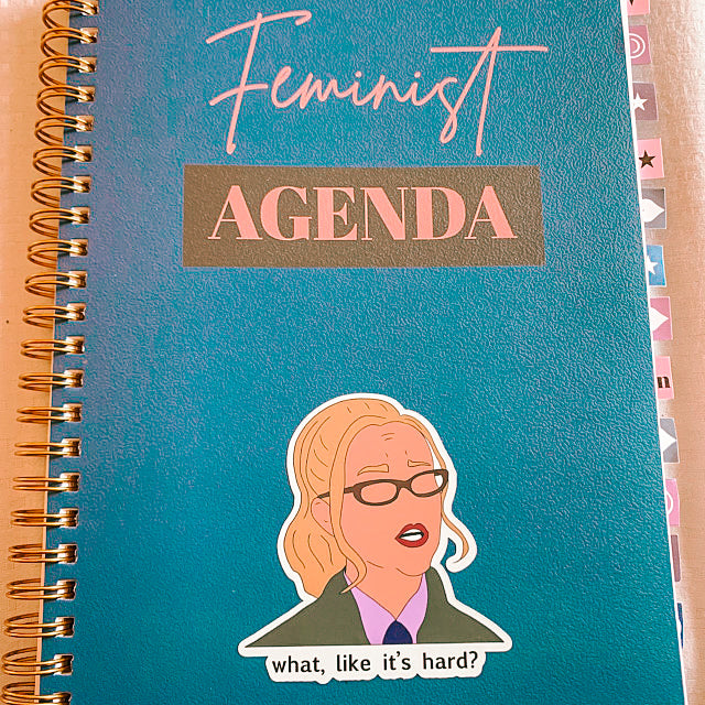 Elle Woods "What Like It's Hard?" Waterproof Sticker