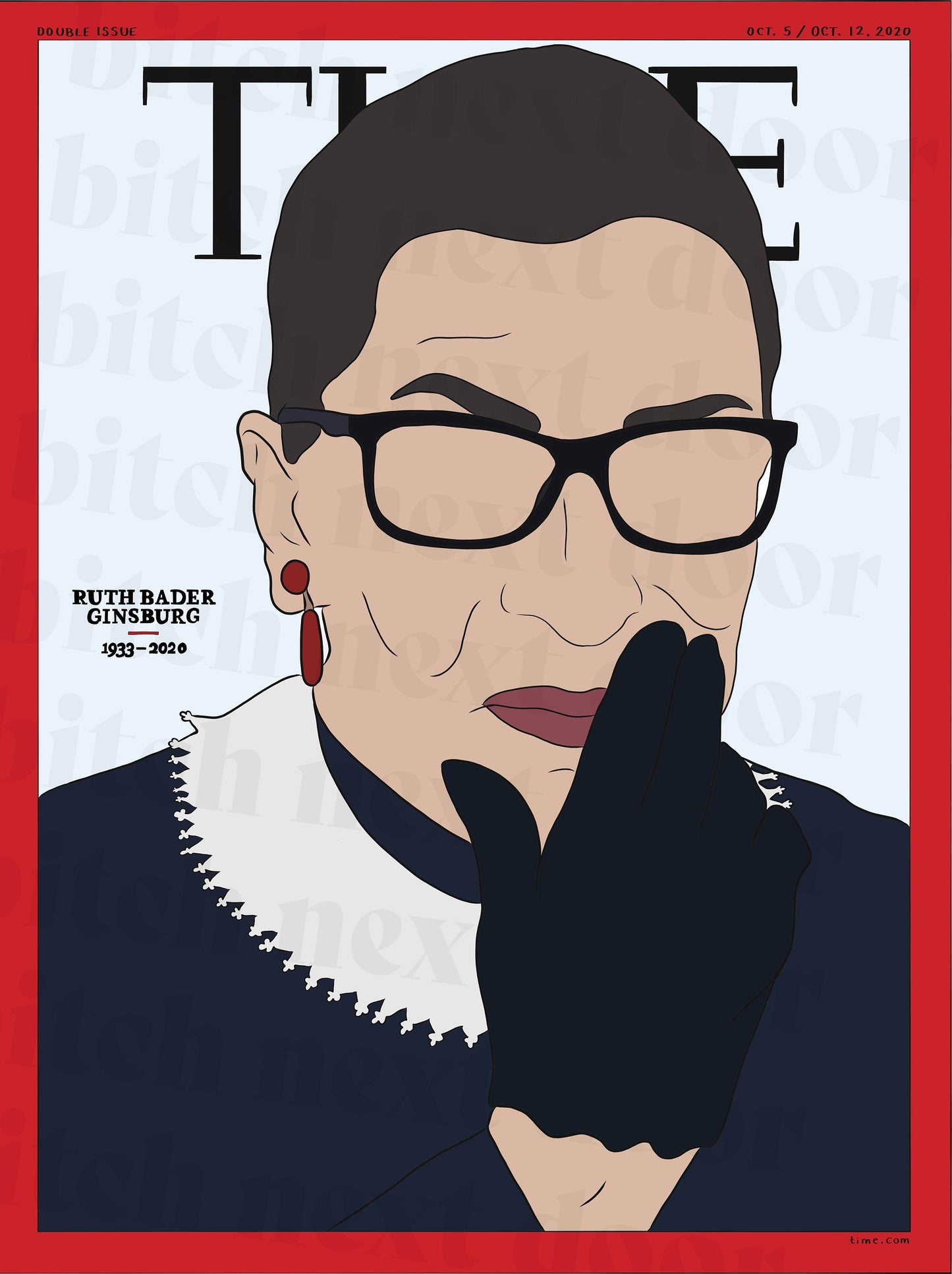 Handing Wall Art of Ruth Bader