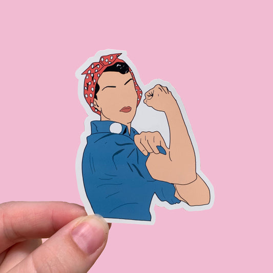 Rosie the Riveter Waterproof Sticker