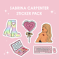 Sabrina Carpenter Sticker Pack