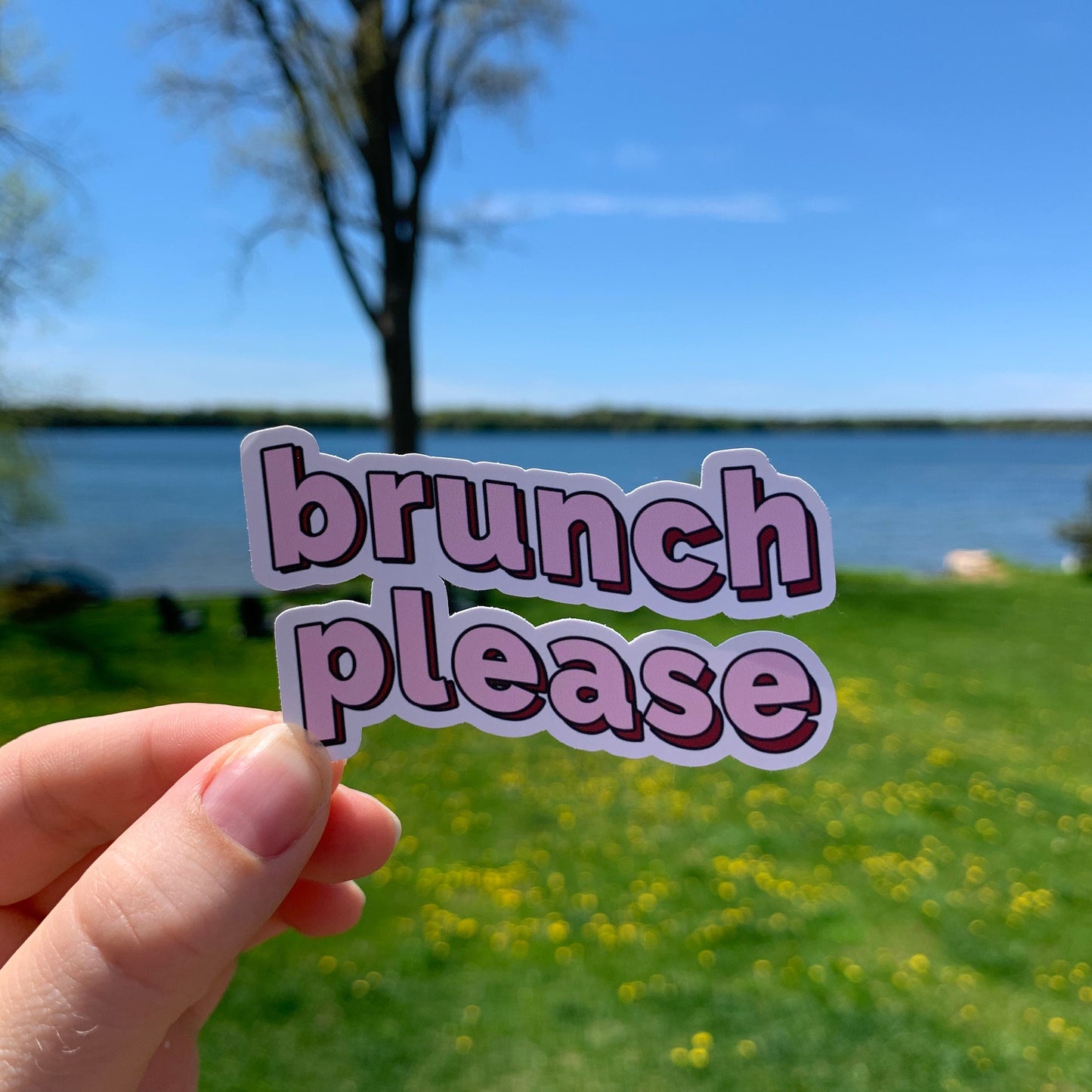 Brunch Please Waterproof Sticker