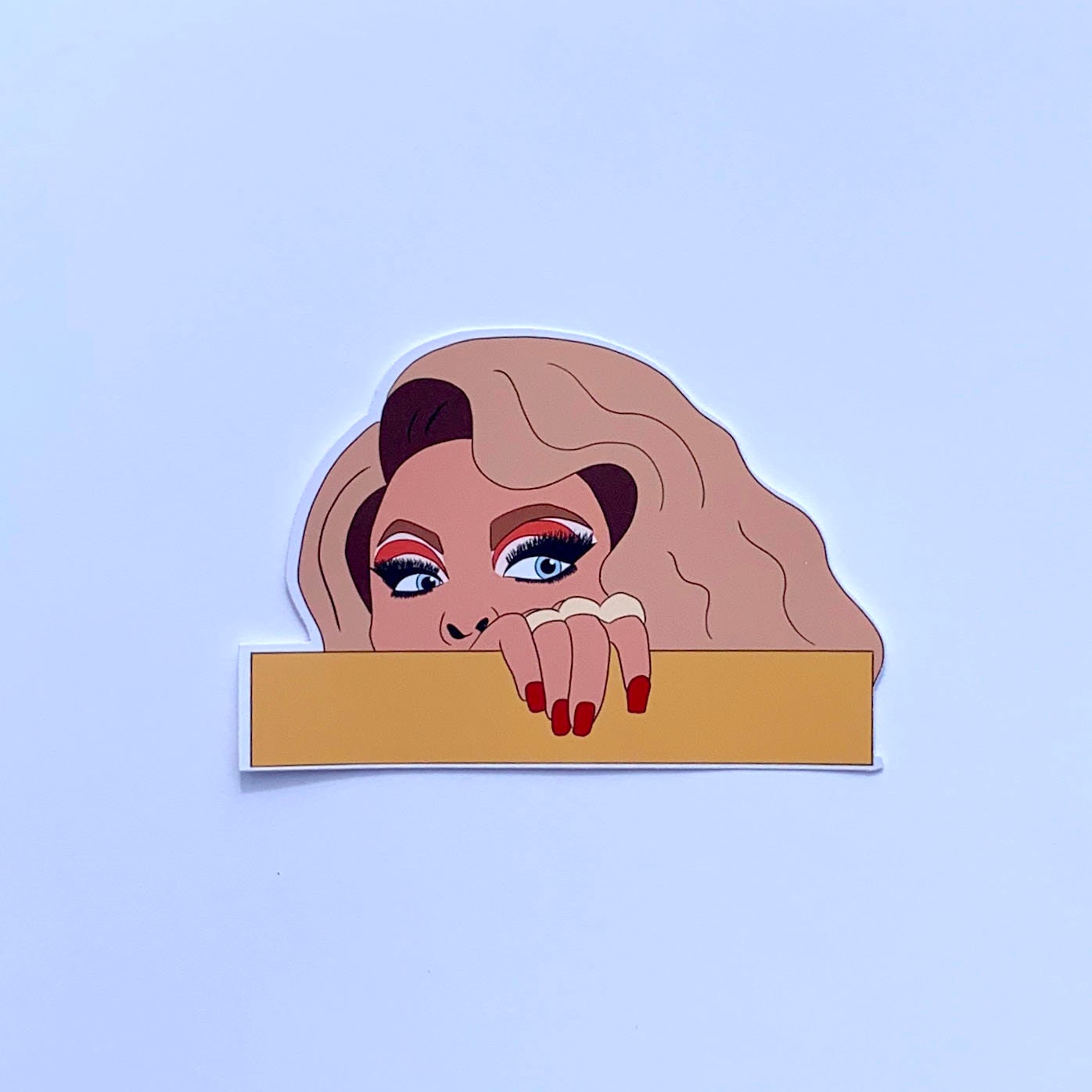 ru pauls drag race contestant miss vanjie. animated drawing sticker